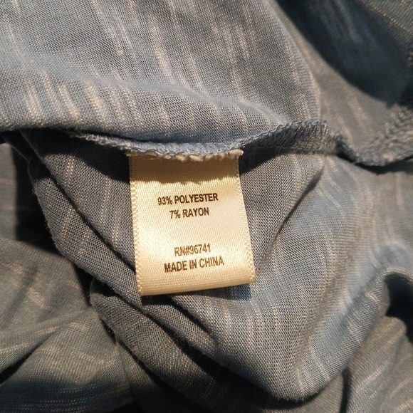 Sugar & Diamonds Blue Paris Hi Lo T-shirt Size 3x Fits‎ Like 2X NWOT! - Picture 5 of 6